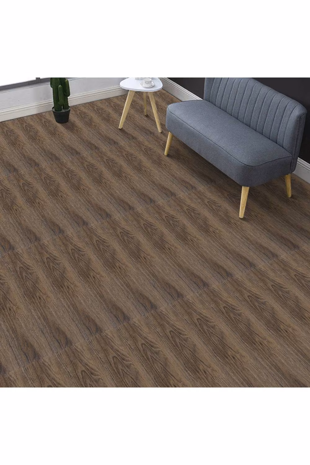 Garden Sanctuary Brown Rustic Wood-look Self-adhesive PVC Laminate Flooring Planks – 2