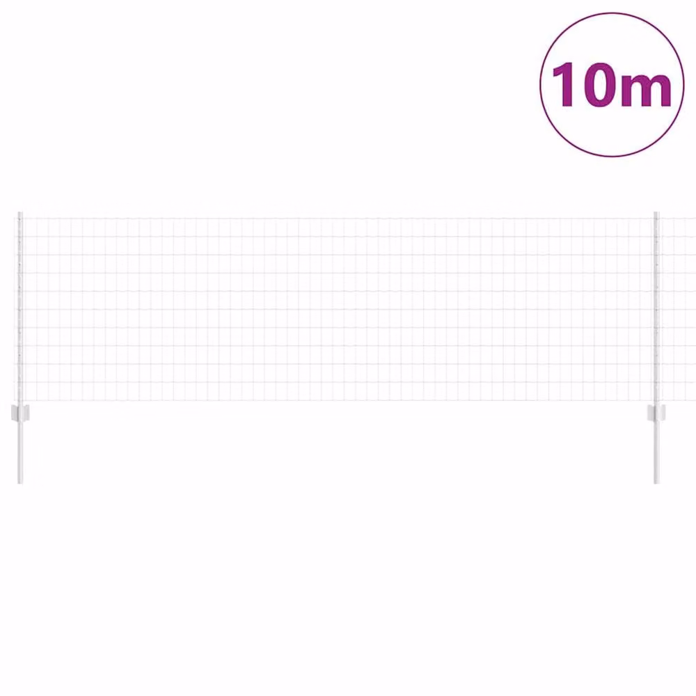 Berkfield Home Euro Fence with 5 U Posts, Silver Galvanised Steel, 0.8 x 10 m – 2