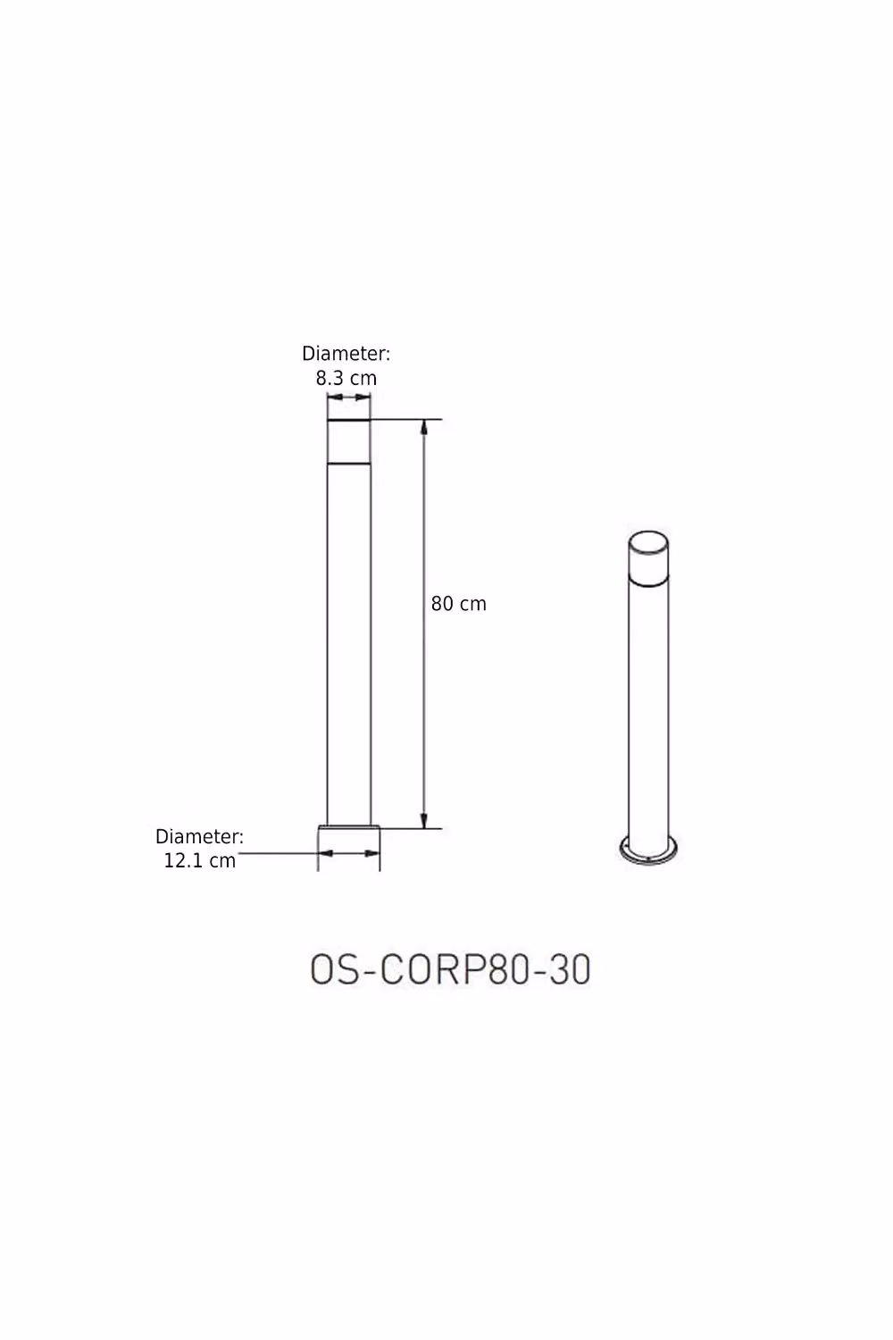 CGC Lighting Cortez Modern Dark Grey Tall Outdoor Post Light for Garden and Terrace – 4