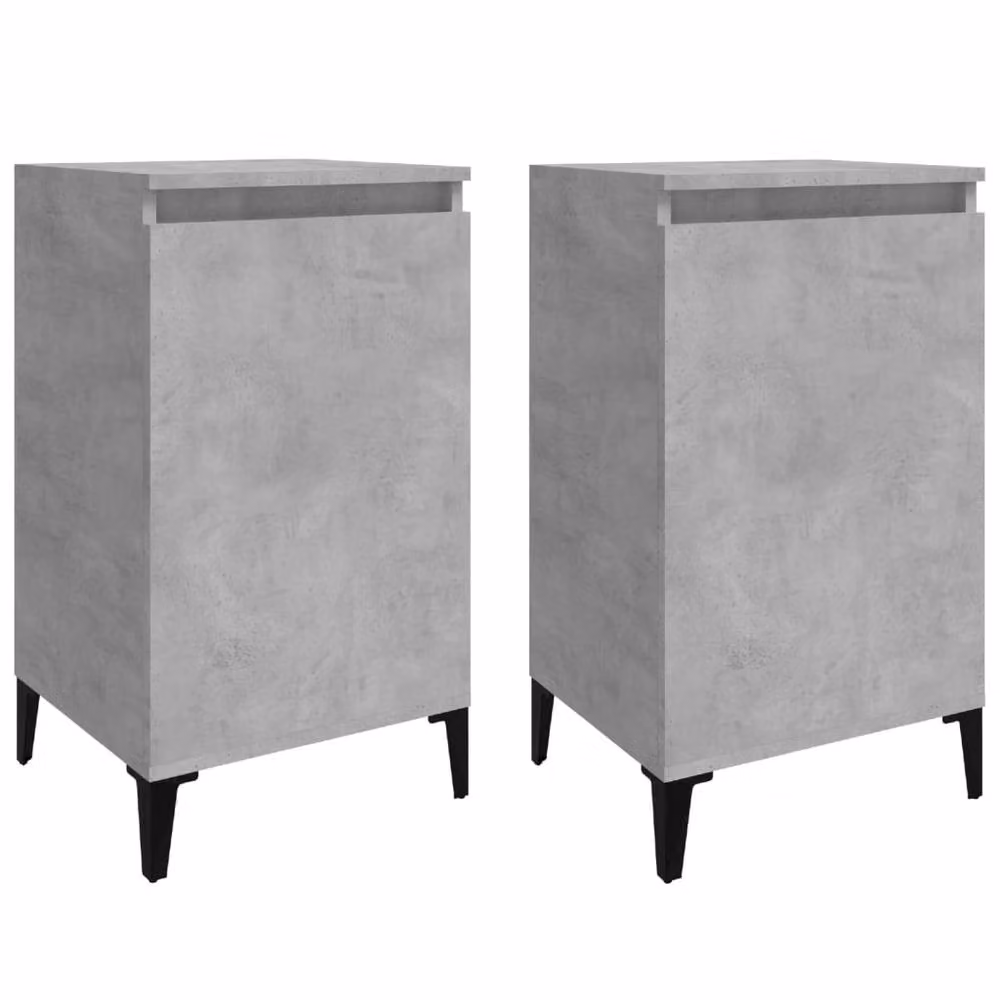 Berkfield Home Modern Bedside Cabinets, 2 Piece, Concrete Grey, W/D/H: 40 x 35 x 70 cm – 3