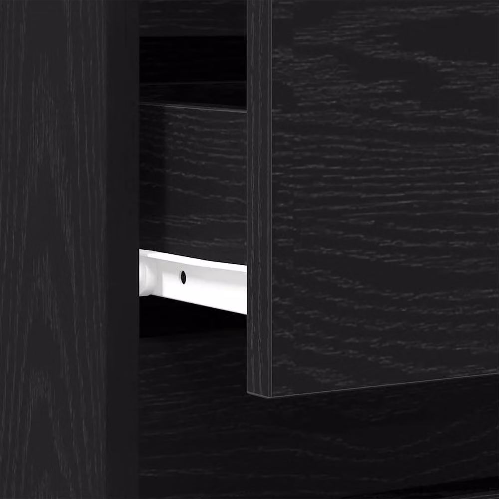 Berkfield Home Modern Black Oak Bedside Cabinet W/D/H: 40 x 35 x 50 cm – 6