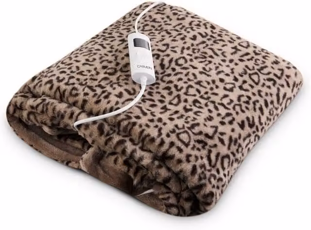 Carmen Double Electric Fleece and Faux Fur Over Blanket in Multicolour