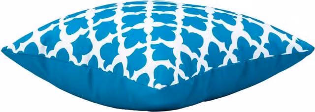 Gardenista Arabesque Teal Moroccan Printed Outdoor Scatter Cushion, W: 45 cm x D: 45 cm x H: 45 cm