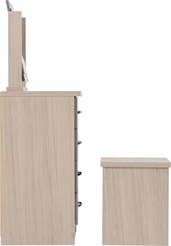Seconique Nevada Dressing Table Set in Grey Gloss and Oak – 2