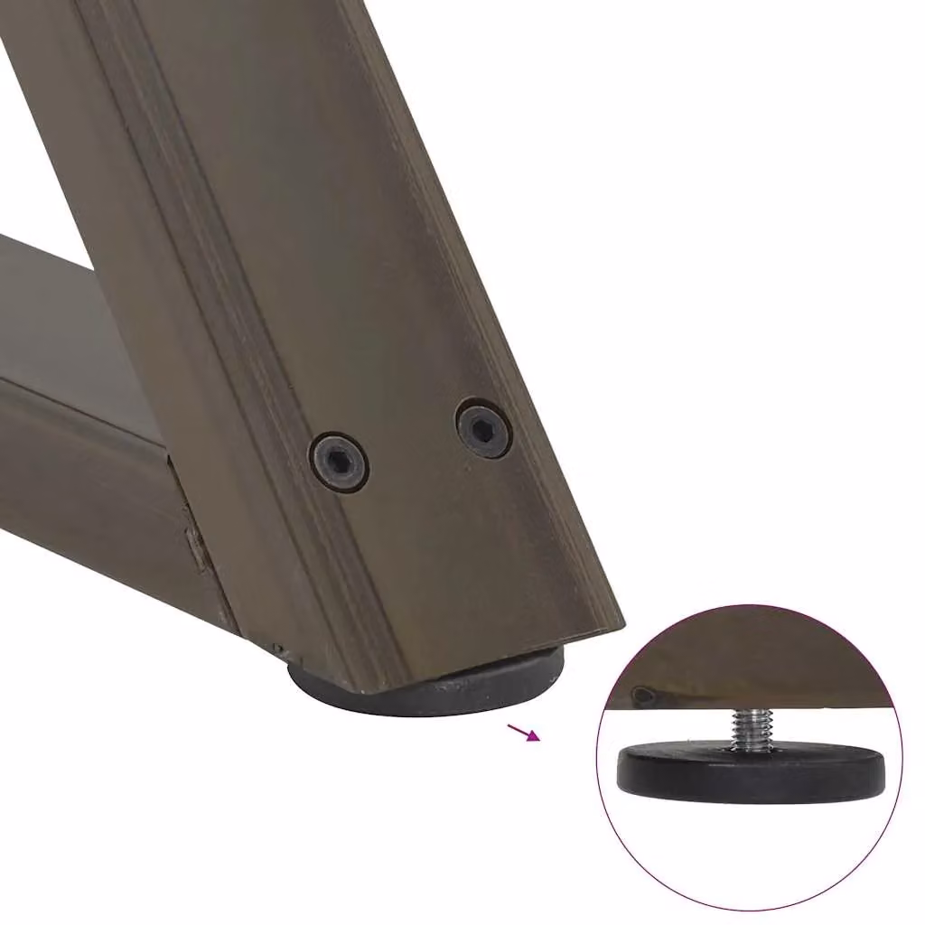 Berkfield Home Steel Coffee Table Legs, 2 Pieces, Brown, W/D/H: 28 x 42 x 43.3 cm – 4