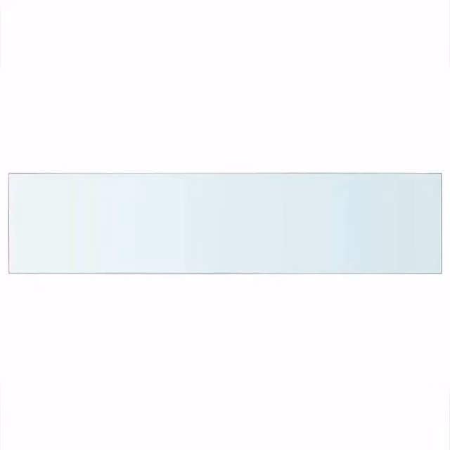 Berkfield Home 2-Piece Clear Glass Shelves, W: 110 cm, D: 25 cm