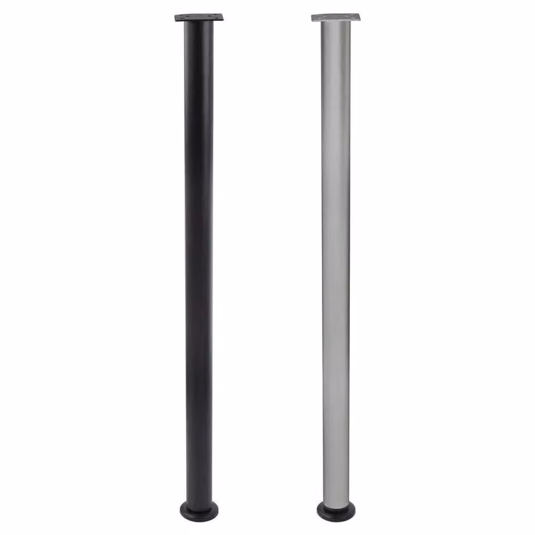 NESTLUNE 2-Piece Adjustable Grey Kitchen Worktop Desk and Breakfast Bar Table Legs, W: 1000 cm, D: 52 cm