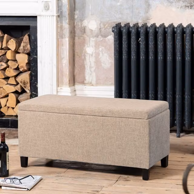 Artemis Home Henbury Storage Ottoman in Light Brown