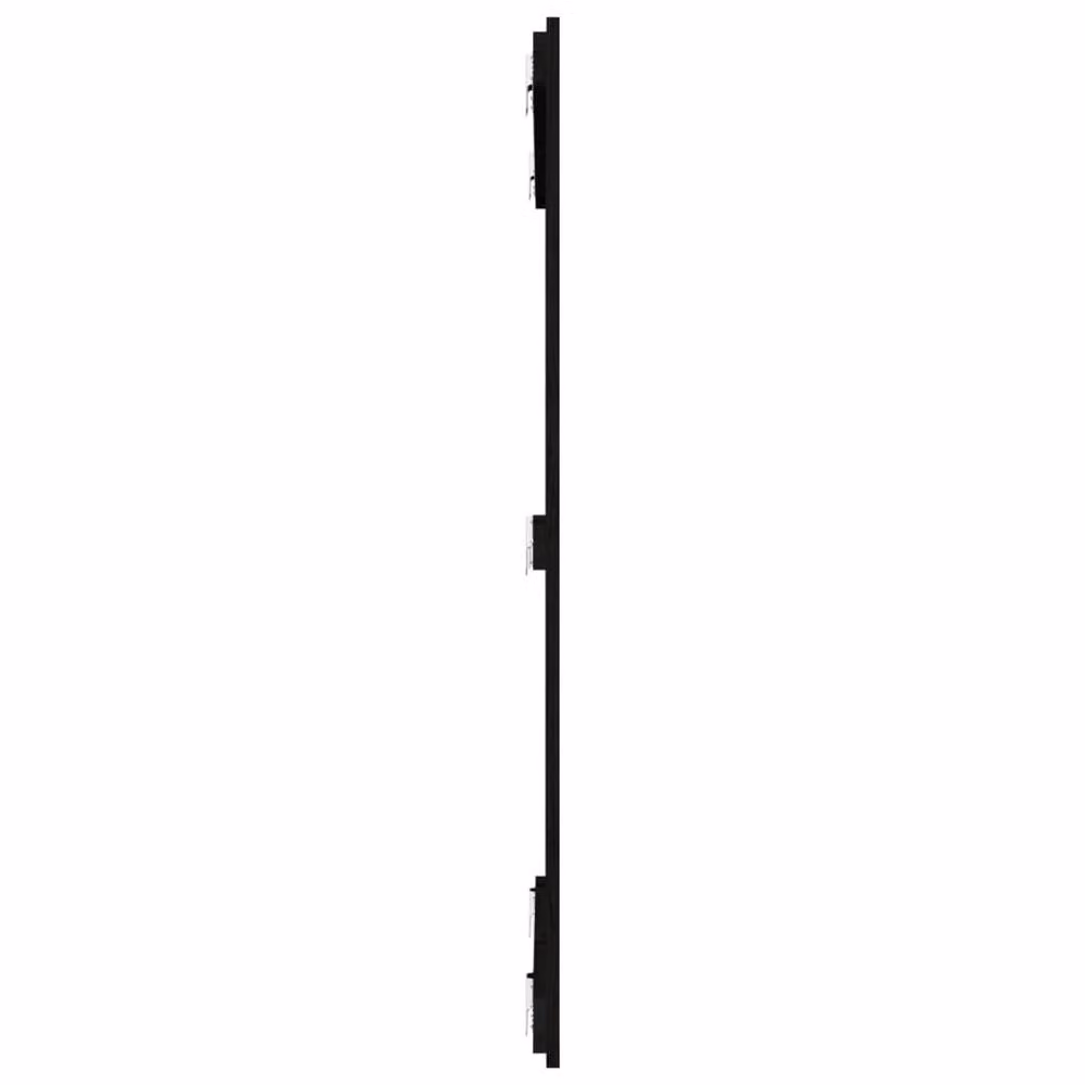Berkfield Home Black Rustic Solid Wood Pine Wall Mounted Headboard W: 108 cm, D: 3 cm, H: 110 cm – 4