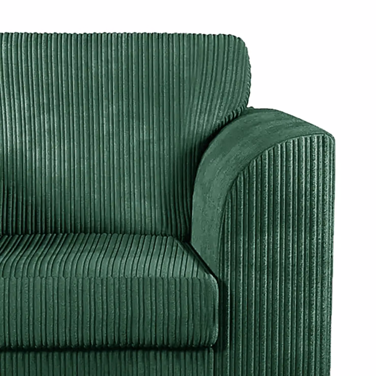 Furnishings For Less UK Luxor Jumbo Cord Fabric Armchair in Green – 3