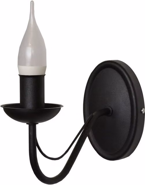 Helam Malbo Candle Wall Lamp in Black