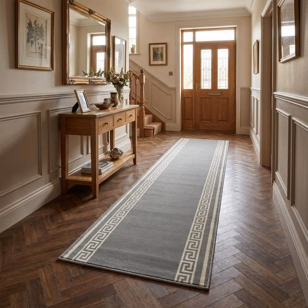 runrug Soft and Luxurious Hallway Runner Rug in Light Grey, W: 70 cm, L: 240 cm – 3