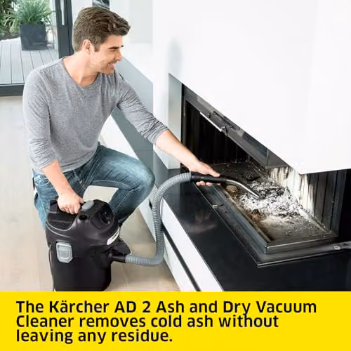 Kärcher AD 2 Ash Vacuum Cleaner, Black, 14 L Container