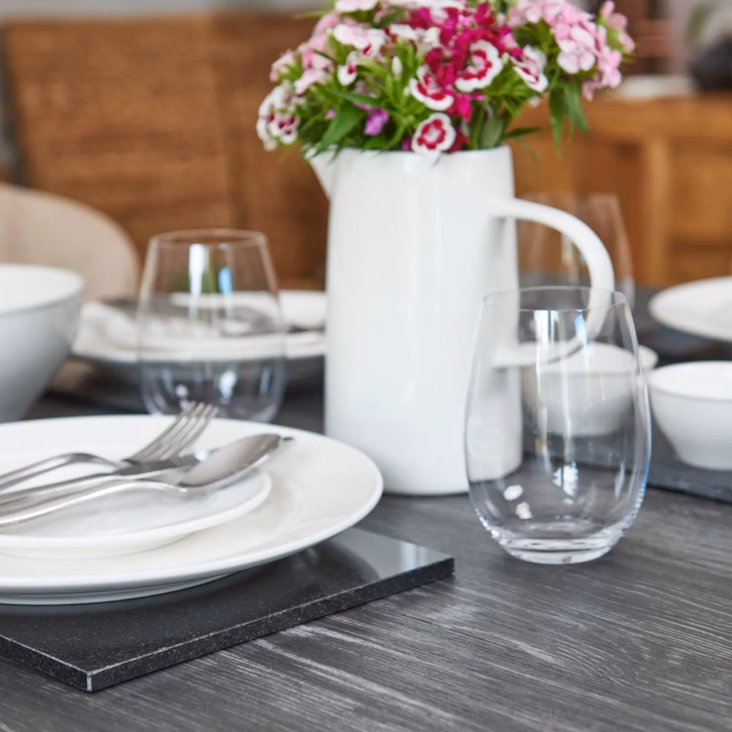 Creative Tops Black Granite Placemats, Set of 2 – 6