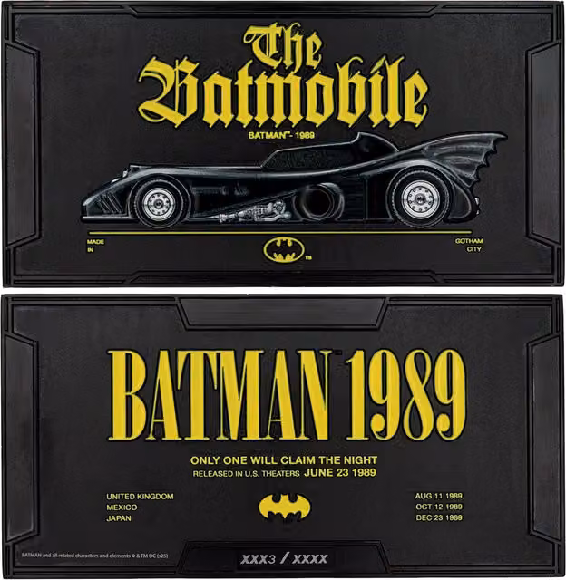 DC Comics Batman Batmobile XL Ingot Tabletop Decor in Multicolour