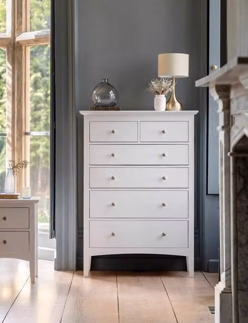 Gallery Direct Hastings 6 Drawer Chest in Soft White