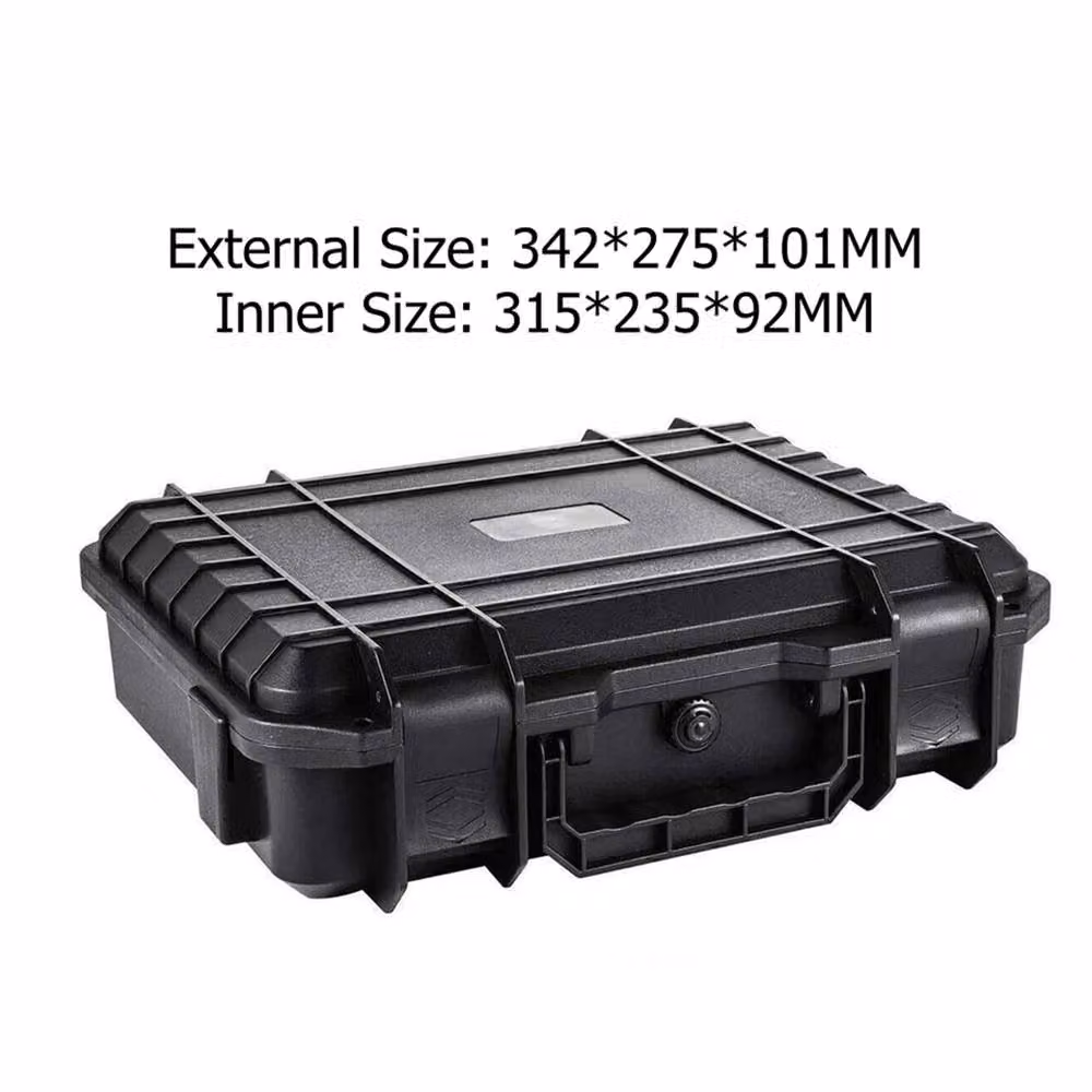 VOGREX Waterproof Hard Carry Case Flight Box Storage, Black, W: 34.2 cm, D: 27.5 cm, H: 10.1 cm – 2