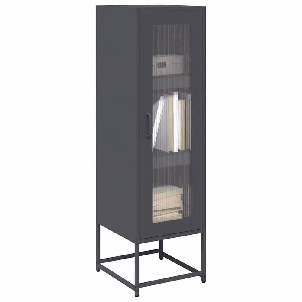 Berkfield Home Anthracite Highboard in Matt Metal, W/D/H: 36 x 39 x 123 cm – 2