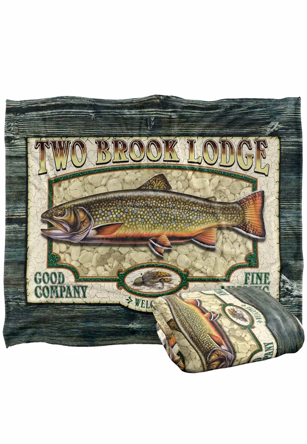 JQ Licensing Two Brook Lodge Sign Silky Touch Super Soft Fleece Throw Blanket, White and Multicolour, W: 152 cm, D: 127 cm – 6