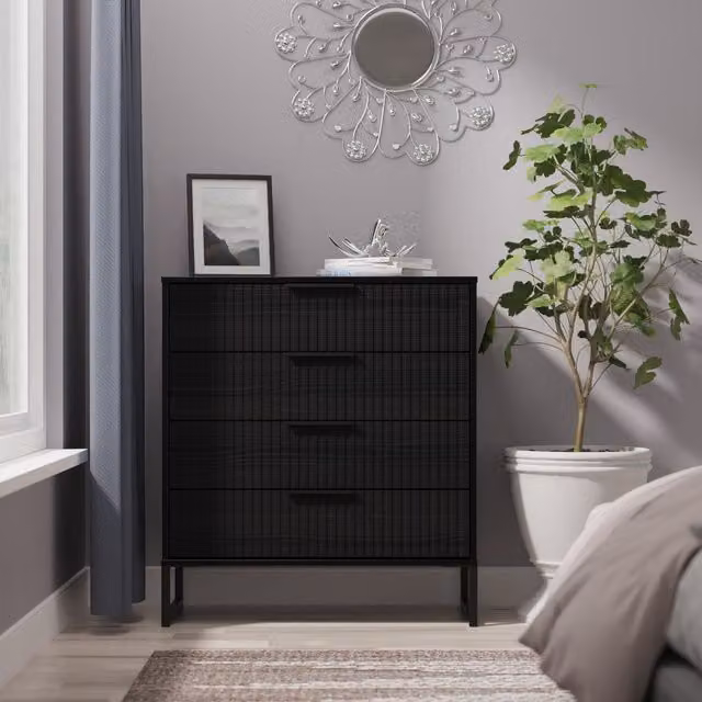 2 U Menai 4 Drawer Chest in Black – 1