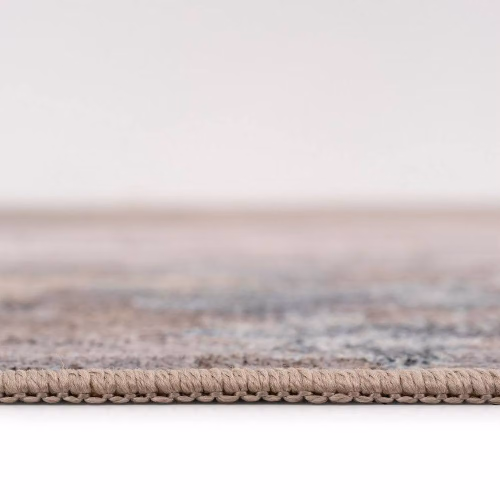 Kukoon Grey and Beige Distressed Soft Pile Vintage Area Rug, W: 280 cm, D: 380 cm – 5