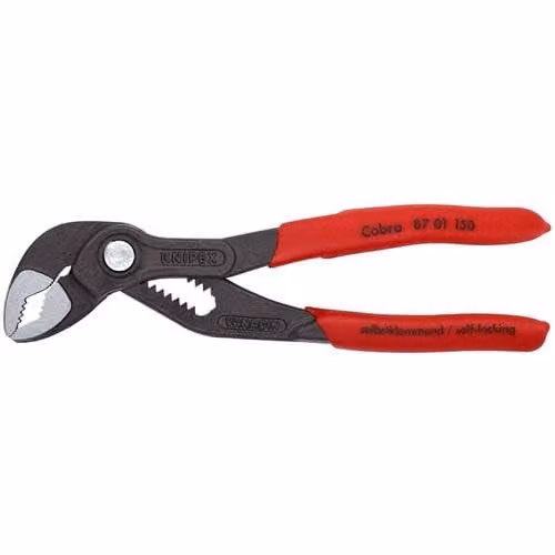 Knipex Cobra Water Pump Pliers in Red, 150 mm, Chrome Vanadium Steel
