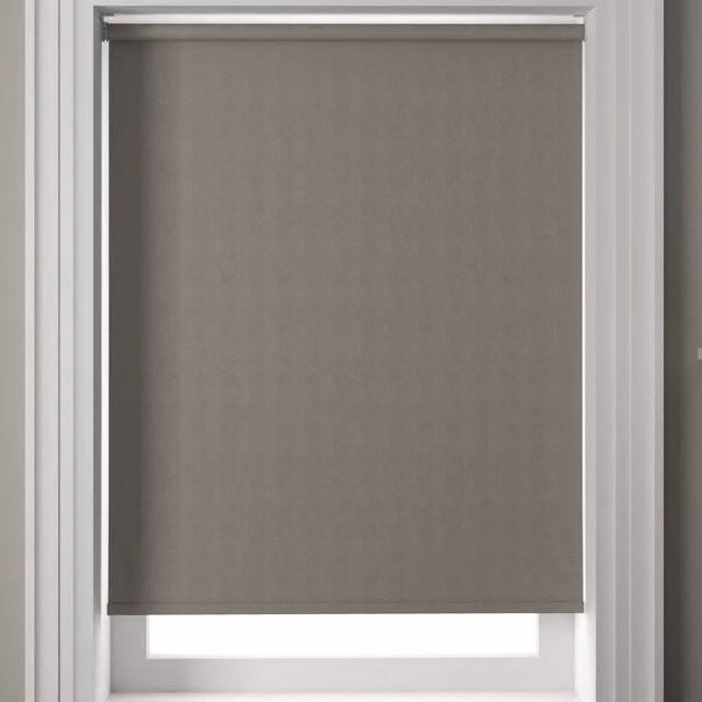 Terrys Plain Blackout Textile Roller Blind in Grey