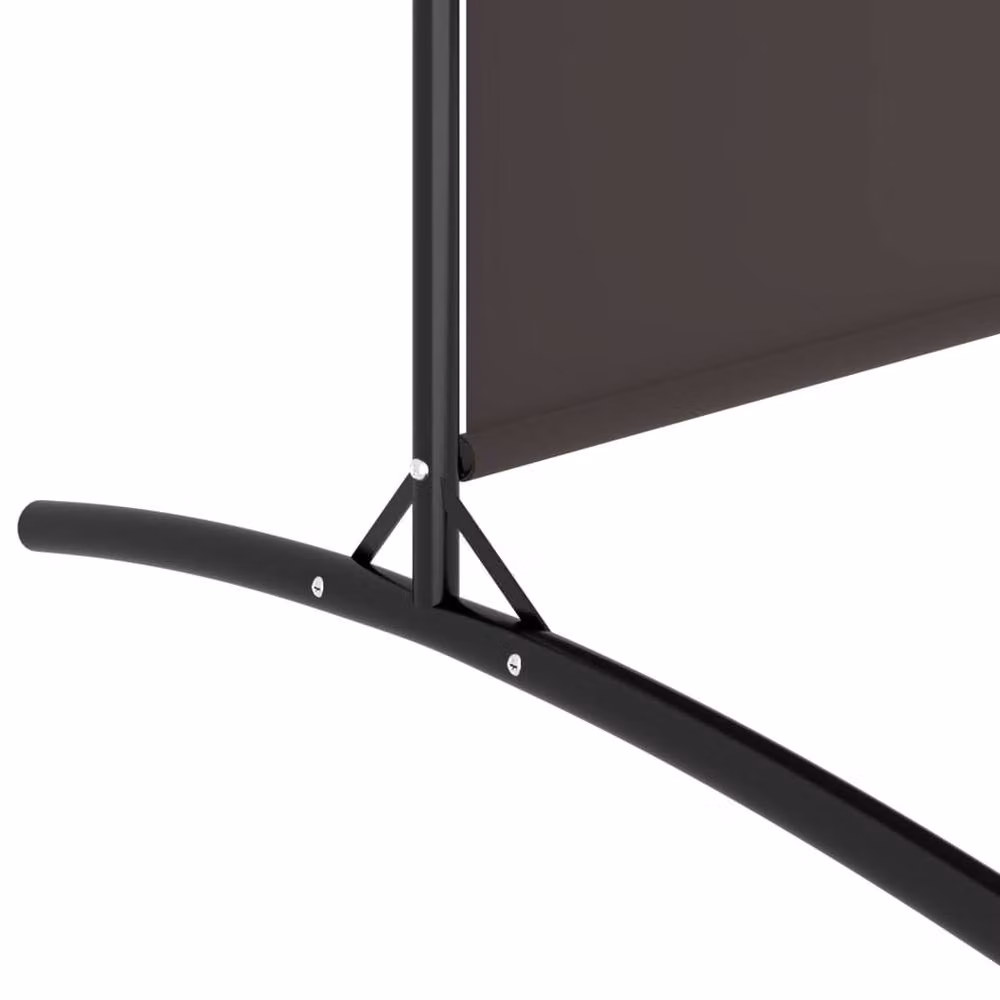 Berkfield Home 2-Panel Fabric Room Divider in Brown, W: 348 cm, H: 180 cm – 4