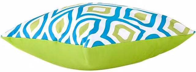 Gardenista Graphic Printed Square Outdoor Garden Scatter Cushion in Turquoise, Green and Blue