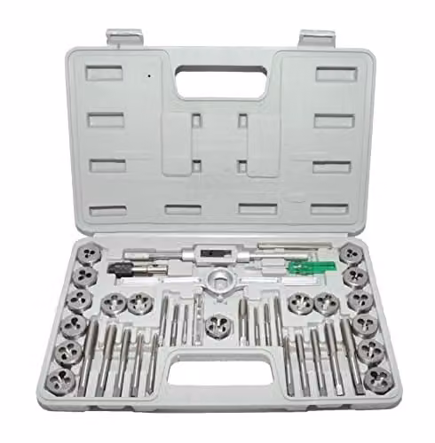 Hilka Alloy Steel Tap and Die Set, Silver
