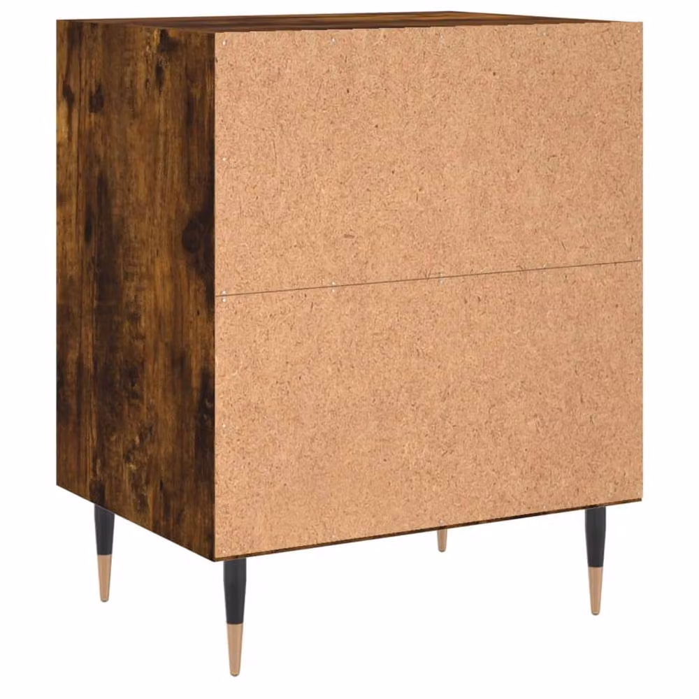 Berkfield Home Elegant Bedside Cabinets, 2 Piece Set in Smoked Oak Brown, W/D/H: 40 x 30 x 50 cm – 6
