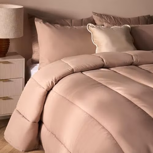 OHS Double Coverless Duvet and Pillowcase Set, 10.5 Tog, Natural, W/D/H: 200 x 200 cm – 2