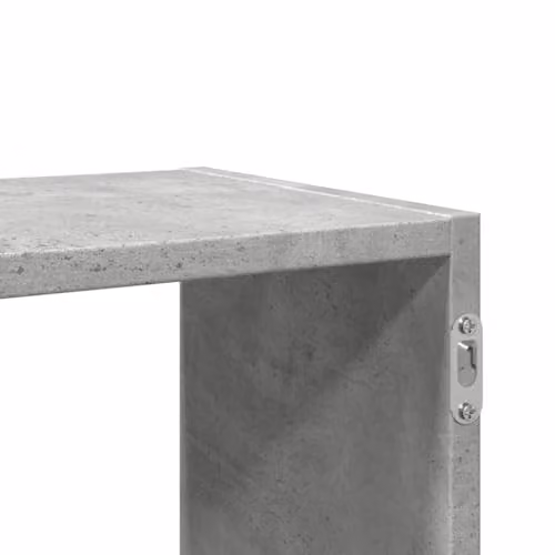 vidaXL Wall Mounted Shelf in Concrete Grey, MDF, W/D/H: 100 x 25 x 50 cm – 2