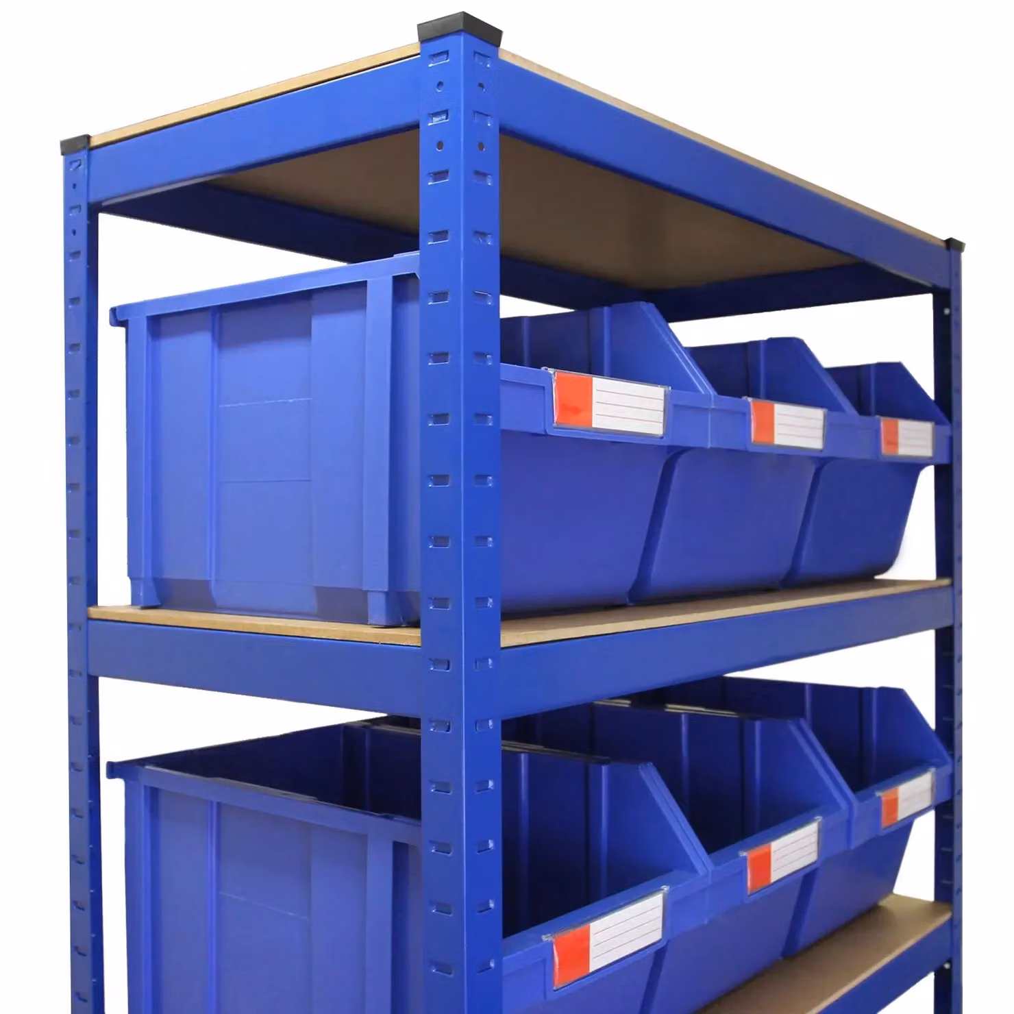 Monstershop T-RAX Blue Freestanding Storage Unit with 12 Quick Pick Bins, W/D/H: 90 x 45 x 180 cm – 3
