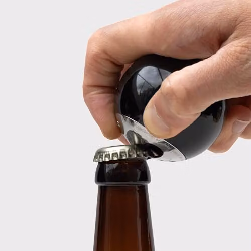 Suck UK Black 8 Ball Bottle Opener with Ergonomic Grip and Stainless Steel Construction – 5