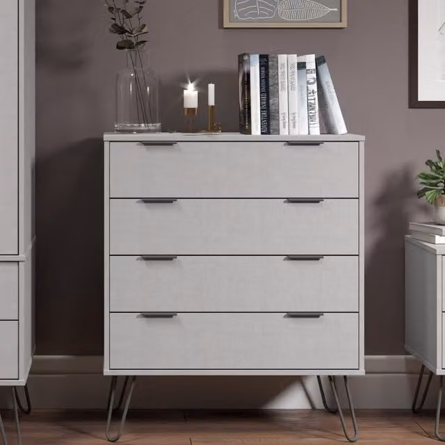 Core Products Augusta 4 Drawer Chest of Drawers in Grey – 2
