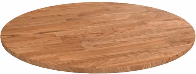 Berkfield Home Round Solid Oak Wood Table Top in Light Brown, Diameter: 40 cm, Thickness: 1.5 cm – 1