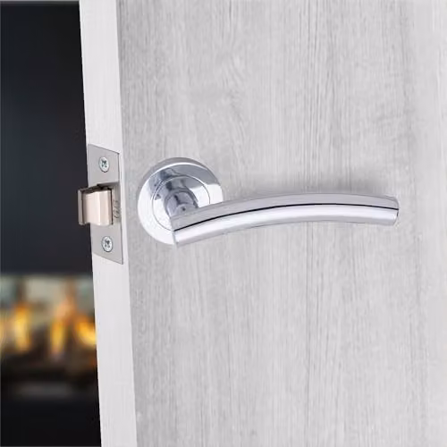 Golden Grace Arched T-Bar Door Handles in Polished Chrome Finish, 5 Pair – 2