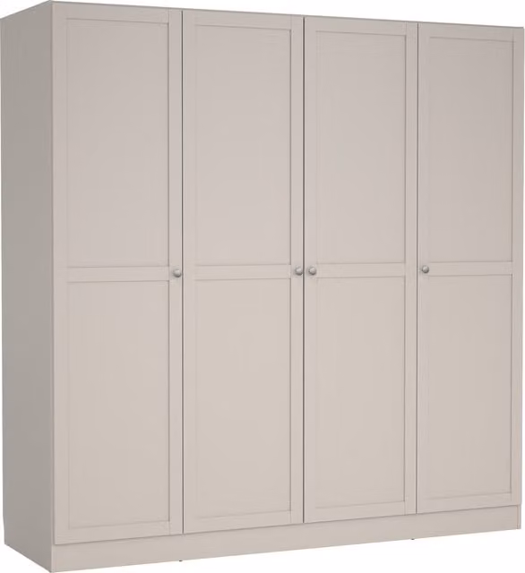Furniture To Go Brande 4-Door Freestanding Wardrobe in Beige