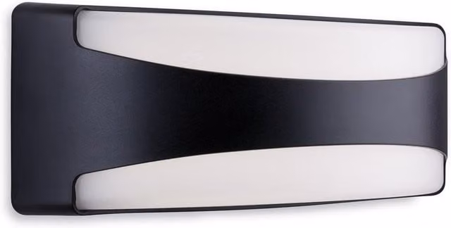 Firstlight Santos Rectangular Outdoor LED Flush Wall Light, Black, IP65