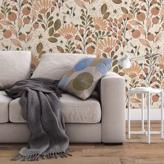 Erismann Jardin Poetry Floral Botanical Vinyl Wallpaper in Green and Multicolour