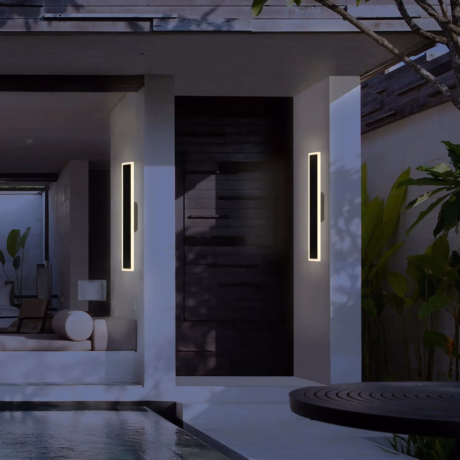 Harper Living 17W LED Up and Down Wall Light, IP54 Weatherproof, Black/Grey, Height: 62.5 cm, 3000K Warm White – 4