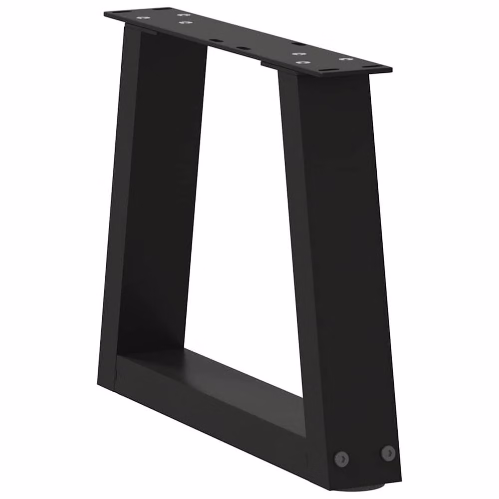 Berkfield Home Modern V-Shape Dining Table Legs, 2 Piece Set, Black Steel – 3