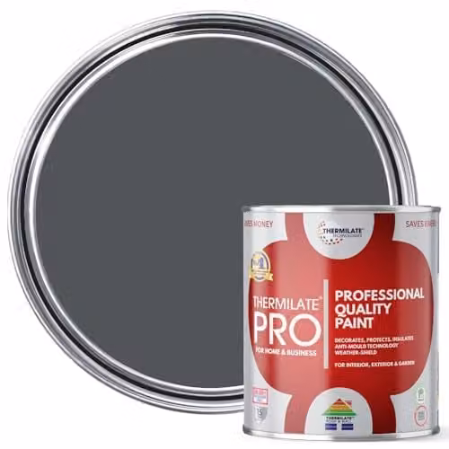 Thermilate Technologies PRO FLEX Multi-Surface All-in-One Paint and Primer, Equinox Grey, Satin, 1L