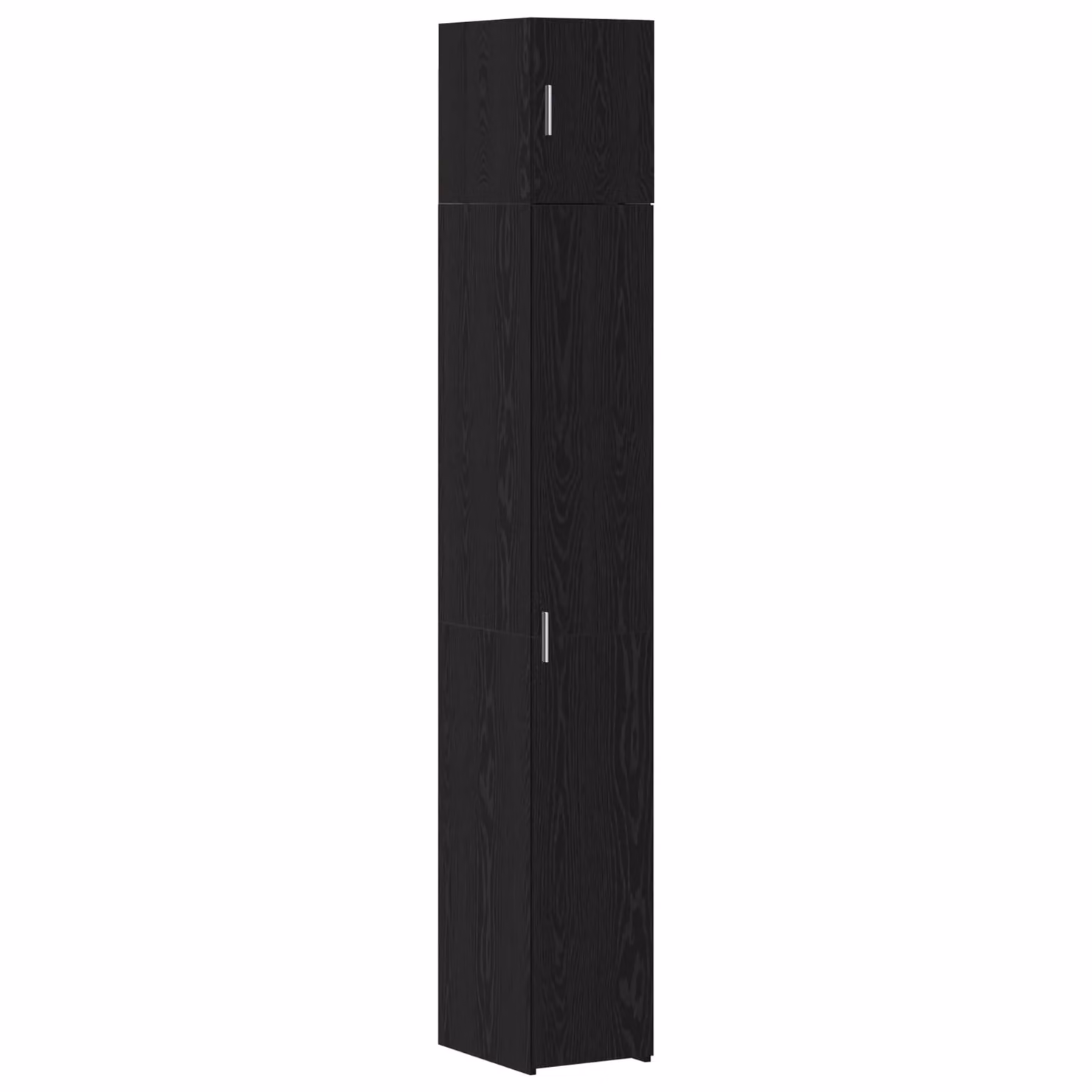 Berkfield Home Slim Storage Cabinet in Black Oak, W/D/H: 30 x 22.5 x 225 cm – 1