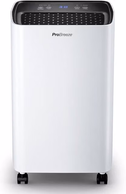 Pro Breeze 12L Low Energy Compact Dehumidifier, White