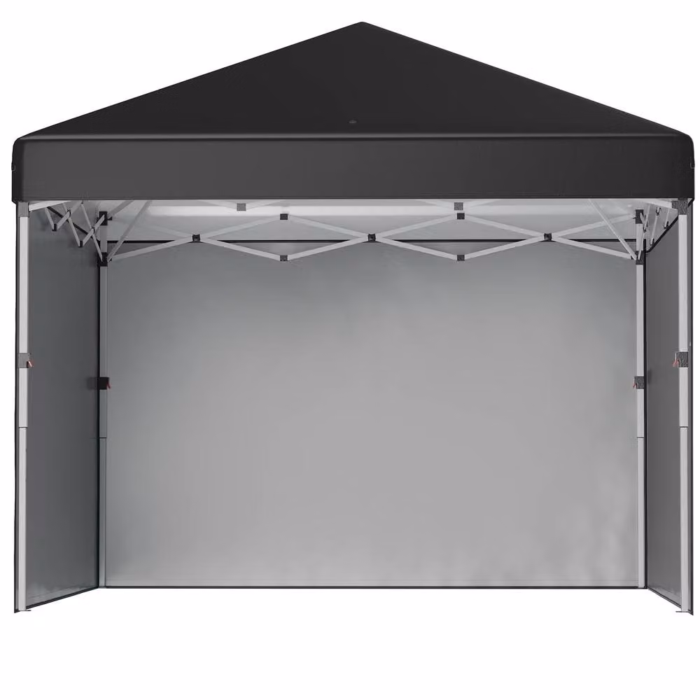 Outsunny Black Pop Up Gazebo with Sidewalls and Wheeled Bag W/D/H: 300 x 300 x 275 cm – 2
