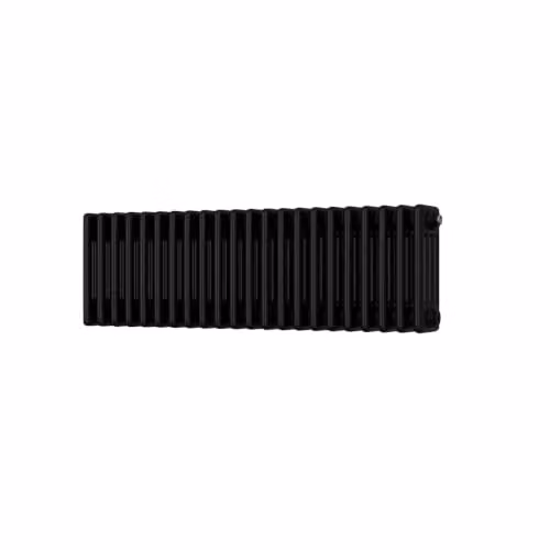 UK Radiators Alpha 4 Column Horizontal Traditional Cast-Iron Style Radiator in Black, W: 98.8 cm, H: 30.0 cm – 2