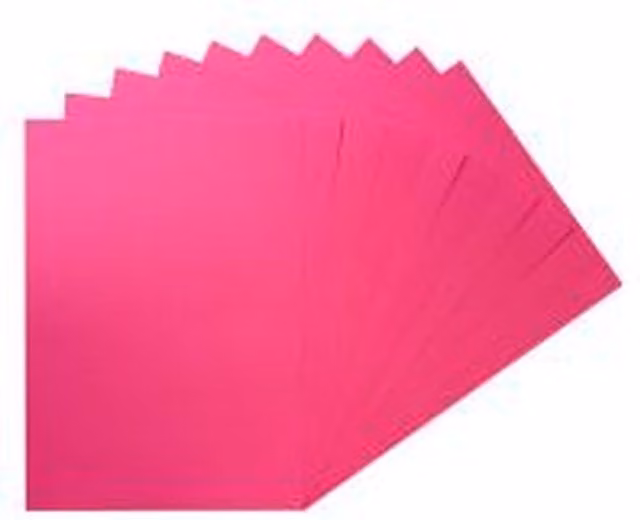 Janrax Pack of 100 A5 Pink Matte Construction Paper Sheets, 75gsm
