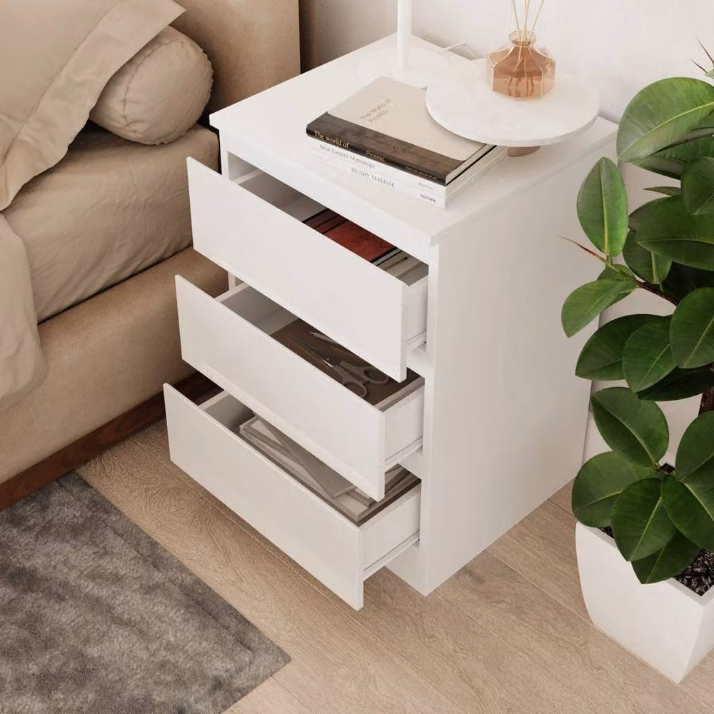PAWNORA Modern White Bedroom Chest Cabinet – 2
